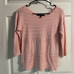 White House Black Market Pink Sweater Blouse
